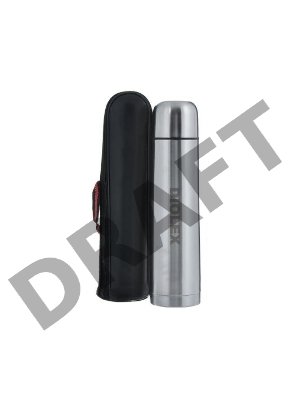 Термос Diolex  DX-1000-B, с узким  горлом, 1000 мл., в чехле, нержавеющая сталь