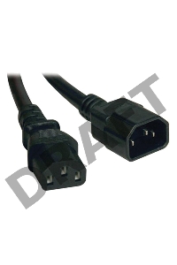 Кабель электропитания ITK PDU 3х1,5 2М с разъёмами С13-C14 Кабель электропитания PDU 3х1,5 2М с разъёмами С13-C14