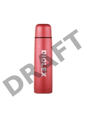 Термос Diolex DX-1000-2, с узким  горлом, 1000 мл, цветной, нержавеющая сталь      