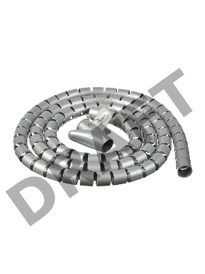 Кабельный органайзер Buro BHP CG252S Spiral Hose 25x2000mm Silver