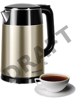 Чайник электрический Redmond RK-M1582 1.7л. 1800Вт золотистый/черный (корпус: нержавеющая сталь)