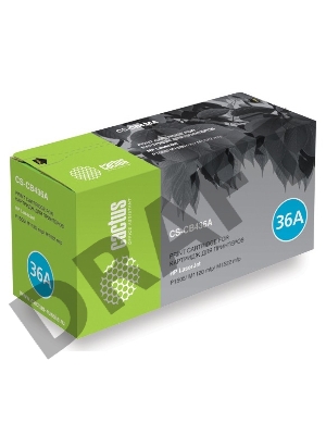Тонер-картридж Cactus CS-CB436AS (тип CB436A) черный, 2000 стр., для HP LaserJet P1505/ M1120 mfp/ M1522 mfp