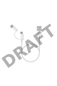 USB-кабель XIAOMI Mi 2-in-1 USB Cable Micro-USB to Type-C  (30cm)