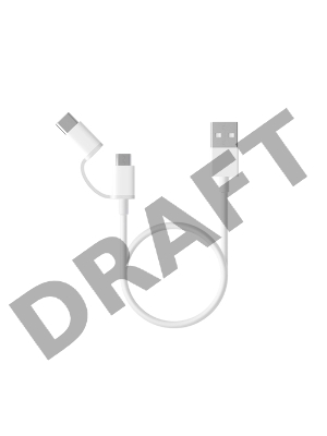 USB-кабель XIAOMI Mi 2-in-1 USB Cable Micro-USB to Type-C  (30cm)