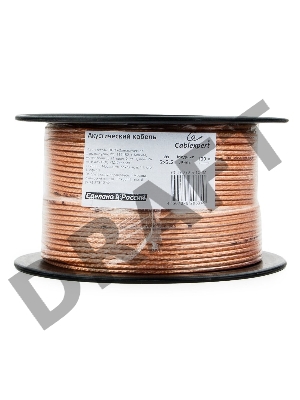 Акустический кабель Cablexpert CC-TC2x2,5-100M, прозрачный, 100 м, на катушке
