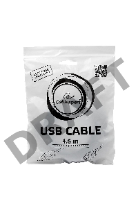 Кабель Gembird CCP-USB2-AMBM-15 USB 2.0 кабель PRO для соед. 4.5м AM/BM  позол. контакты, пакет 