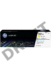 Тонер Картридж HP 201X CF402X желтый для HP CLJ Pro M252/M277 (2300стр.)