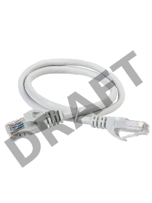 Коммутационный шнур (патч-корд) ITK, кат.5Е UTP, 1м, серый