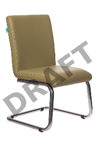 Кресло Бюрократ CH-250-V/KRIT-GREEN на полозьях зеленый искусственная кожа