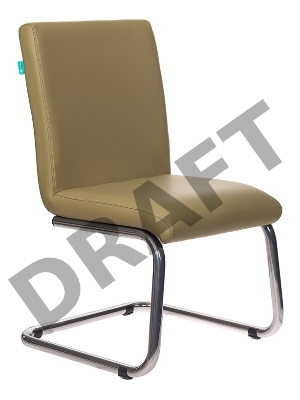 Кресло Бюрократ CH-250-V/KRIT-GREEN на полозьях зеленый искусственная кожа