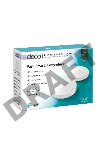 Роутер беспроводной TP-Link Deco M9 Plus (DECO M9 PLUS(2-PACK)) AC2200 10/100/1000BASE-TX белый (упак.:2шт)