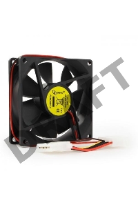 Вентилятор для корпуса Gembird 80x80x25mm, широкий разъем 4pin 8025K/FANCASE-4