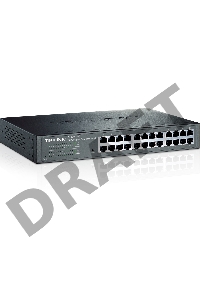 Коммутатор TP-Link SMB TL-SG1024DE 24-Port Gigabit Easy Smart Switch, 24 10/100/100Mbps RJ45 ports,  MTU/Port/Tag-based VLAN, QoS, IGMP Snooping