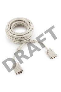 Кабель DVI-D dual link Gembird/Cablexpert CC-DVI2-10M, 25M/25M, 10м, экран, феррит.кольца, пакет