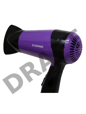 Фен Starwind SHP6102 1600Вт черный/фиолетовый