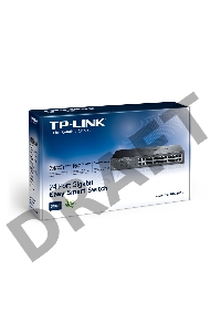 Коммутатор TP-Link SMB TL-SG1024DE 24-Port Gigabit Easy Smart Switch, 24 10/100/100Mbps RJ45 ports,  MTU/Port/Tag-based VLAN, QoS, IGMP Snooping