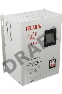 Стабилизатор напряжения Ресанта АСН-8 000 Н/1-Ц 63/6/17 Стабилизатор Lux {220В±8%, Габ. 305х190х360, Вес 15кг}