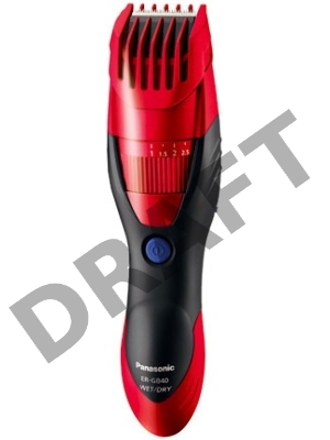 Машинка для стрижки Panasonic ER-GB40 красный (насадок в компл:1шт)