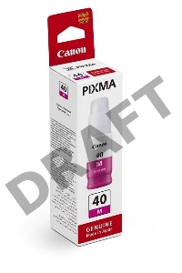 Контейнер с чернилами Canon GI-40 M для G5040/G6040. Пурпурный. 7700 страниц.