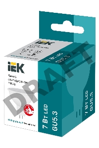 Лампа Iek LLE-MR16-7-230-40-GU5 светодиодная ECO MR16 софит 7Вт 230В 4000К GU5.3 IEK