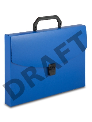 Портфель Бюрократ -BPP01BLUE 1 отдел. A4 пластик 0.7мм синий