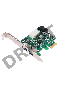 Контроллер ORIENT VA-3U2219PE, PCI-E USB 3.0 2ext/2int (19pin) port, VL805 chipset, разъем доп.питания, oem