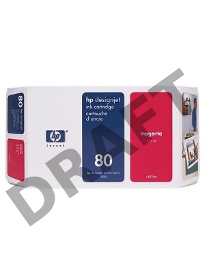 Картридж струйный HP №80 C4847A пурпурный для HP DJ 1050/1055