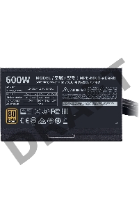 Блок питания Cooler Master MWE Bronze, 600W, ATX, 120mm, 6xSATA, 2xPCI-E(6+2), APFC, 80+ Bronze MPE-6001-ACAAB-EU