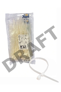 Хомут кабельный 3.5х150 нейл. бел. с отвер. для креп. ХОК (уп.100шт) ИЭК UHH40-4-150-100