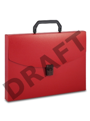 Портфель Бюрократ -BPP01RED 1 отдел. A4 пластик 0.7мм красный