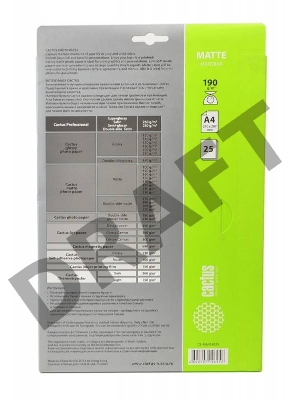 Фотобумага Cactus CS-MA419025 матовая A4 190 г/м2 25 листов