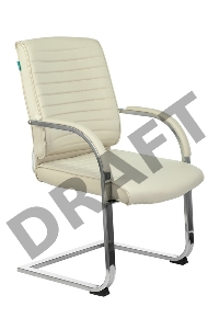 Кресло Бюрократ T-8010N-LOW-V/IVORY на полозьях слоновая кость OR-10 искусственная кожа