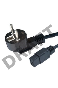 Кабель питания для UPC Gembird/Cablexpert, 1.8м, Schuko-С19, 16А, черный, с заземлением(PC-186-C19)