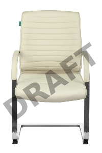 Кресло Бюрократ T-8010N-LOW-V/IVORY на полозьях слоновая кость OR-10 искусственная кожа