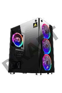 Корпус 1STPLAYER FIREBASE X2 / mATX, tempered glass side panels / 4x 120mm LED fans inc. / X2-4R1