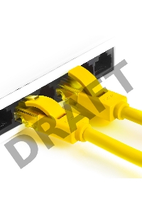 Патч-корд Greenconnect прямой 0.15m, UTP кат.5e, желтый, позолоченные контакты, 24 AWG, литой, GCR-LNC02-0.15m, ethernet high speed 1 Гбит/с, RJ45, T568B Greenconnect Патч-корд прямой 0.15m, UTP кат.5e, желтый, позолоченные контакты, 24 AWG, литой, GCR-LN