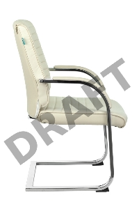 Кресло Бюрократ T-8010N-LOW-V/IVORY на полозьях слоновая кость OR-10 искусственная кожа