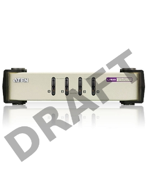 Переключатель ATEN CS84U(-AT) 4-портовый KVM-переключатель {1 user(HDB15(SVGA Female)+KBD(PS/2)+MOUSE(PS/2), KVM-порты: SPHD18(Female). В комплекте: кабели KVM (2L-5201P)-4шт. Не требует внешнего питания}