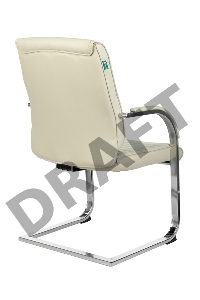 Кресло Бюрократ T-8010N-LOW-V/IVORY на полозьях слоновая кость OR-10 искусственная кожа