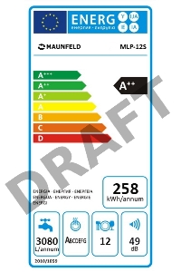 Посудомоечная бытовая машина MAUNFELD MLP-12S, встраиваемая