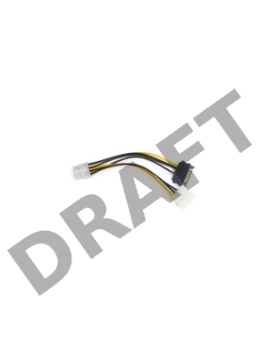 Разветвитель питания Cablexpert CC-PSU-82, Molex+SATA->PCI-Express 8pin, для подключения в/к PCI-Е (8pin) к б/п ATX