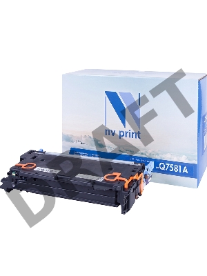 Картридж NV Print совместимый HP Q7581A CYAN для LJ Color 3505/3800 (6000k)