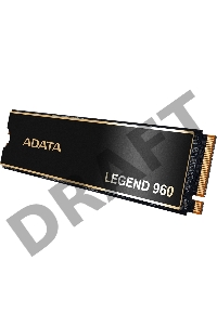 Твердотельный накопитель SSD M.2 2280 2TB ADATA LEGEND 960 [ALEG-960-2TCS] PCIe Gen4x4 with NVMe, 7400/6800, IOPS 750/630K, MTBF 2M, 3D NAND, 1560TBW, 0,43DWPD, Heat Sink, SMI SM2264, Work with PS5, RTL