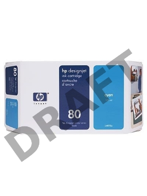 Картридж струйный HP №80 C4846A голубой для HP DJ 1050/1055