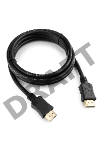 Кабель HDMI Gembird/Cablexpert , 1.8м, v1.4, 19M/19M, серия Light, черный, позол.разъемы, экран (CC-HDMI4L-6)