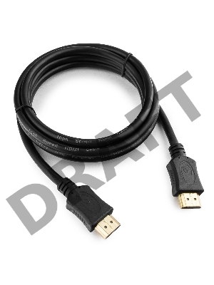 Кабель HDMI Gembird/Cablexpert , 1.8м, v1.4, 19M/19M, серия Light, черный, позол.разъемы, экран (CC-HDMI4L-6)