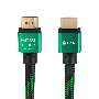Greenconnect Кабель 1.0m HDMI версия 2.0, HDR 4:2:2, Ultra HD, 4K 60 fps 60Hz/5K*30Hz, 3D, AUDIO, 18.0 Гбит/с, 28/28 AWG, OD7.3mm, тройной экран, BICOLOR нейлон, AL корпус зеленый, GCR-51485 Greenconnect Кабель 1.0m HDMI версия 2.0, HDR 4:2:2, Ultra HD, 4