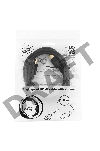 Кабель HDMI Gembird/Cablexpert , 1.8м, v1.4, 19M/19M, серия Light, черный, позол.разъемы, экран (CC-HDMI4L-6)