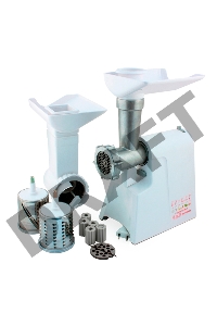 Мясорубка Мастерица КЭМ-02, г. Киров, с овощерезкой, производительность 40 кг/час, 3 скорости, максимальная мощность 600 Вт