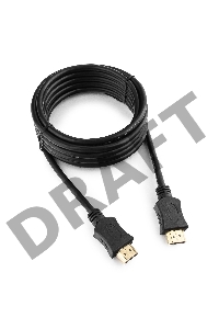 Кабель HDMI Gembird/Cablexpert, 3.0м, v1.4, 19M/19M, серия Lihgt, черный, позол.разъемы, экран (CC-HDMI4L-10)